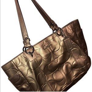 Metallic Gold Coach Purse